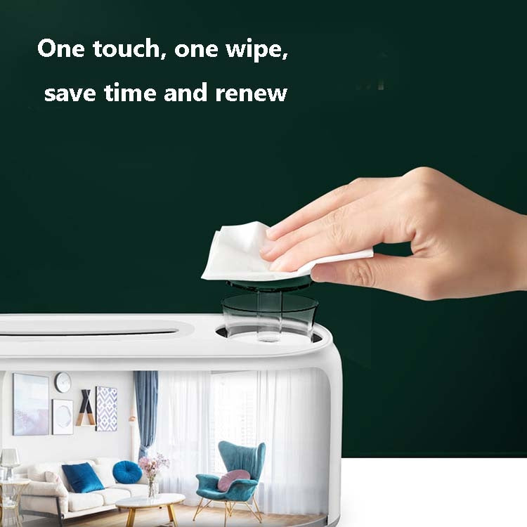 Humidifying Tissue Box Creative Wet And Dry Tissue Box, Colour: Pure White Gray Bottom