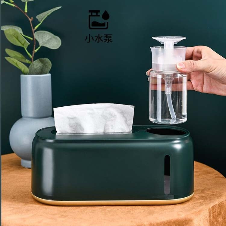 Humidifying Tissue Box Creative Wet And Dry Tissue Box, Colour: Pure White Gray Bottom