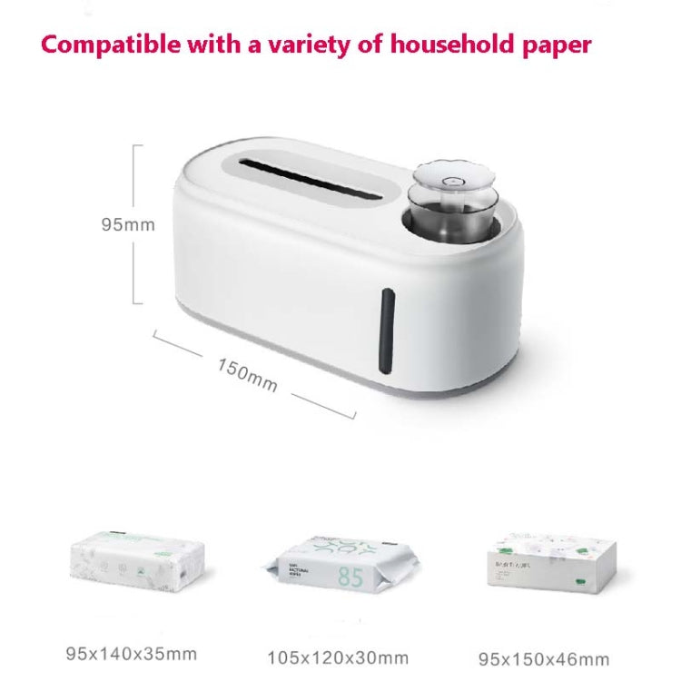 Humidifying Tissue Box Creative Wet And Dry Tissue Box, Colour: Pure White Gray Bottom