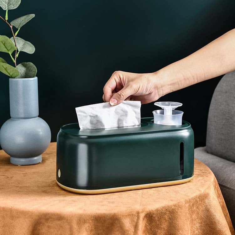 Humidifying Tissue Box Creative Wet And Dry Tissue Box, Colour: Pure White Gray Bottom