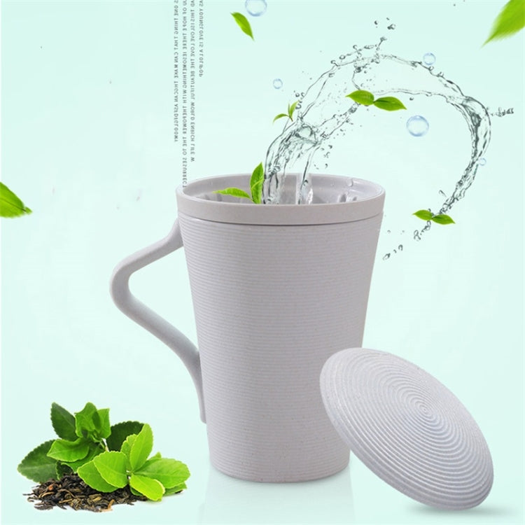 4 Sets Lovers Bamboo Fiber Cup Tea Filter Mug Set with Lid & Handle