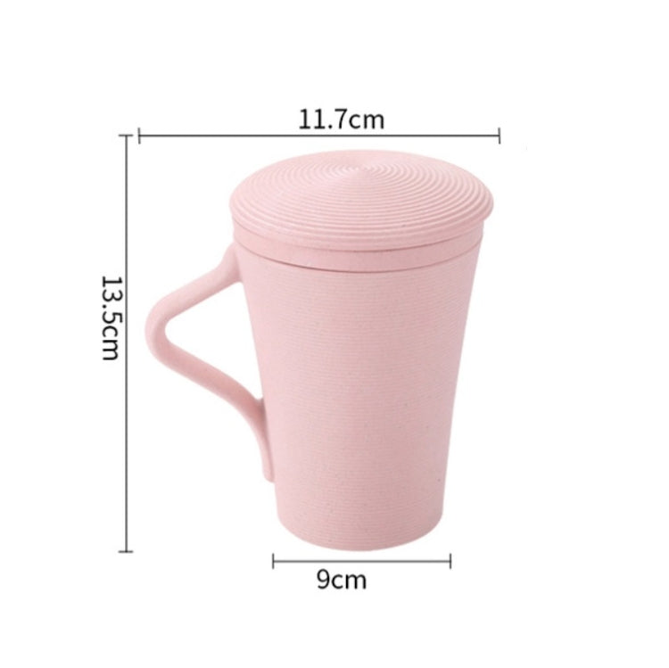 4 Sets Lovers Bamboo Fiber Cup Tea Filter Mug Set with Lid & Handle