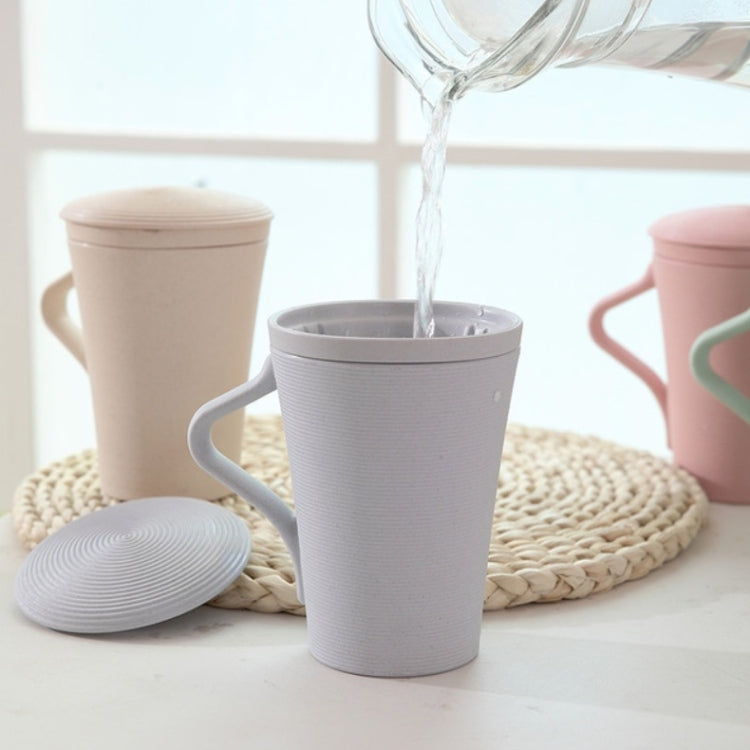 4 Sets Lovers Bamboo Fiber Cup Tea Filter Mug Set with Lid & Handle