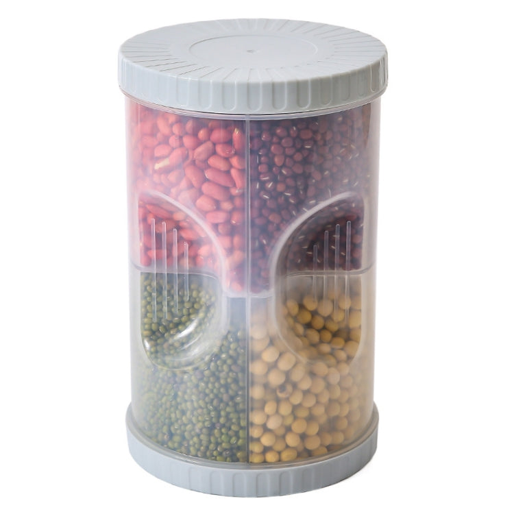 2 PCS 4 in 1 Kitchen Cylindrical Sealed Plastic Food Storage Box Multigrain and Dried Fruit Storage Tank