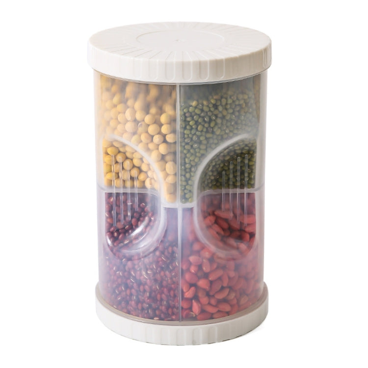 2 PCS 4 in 1 Kitchen Cylindrical Sealed Plastic Food Storage Box Multigrain and Dried Fruit Storage Tank