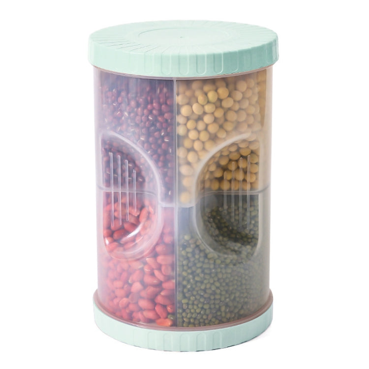 2 PCS 4 in 1 Kitchen Cylindrical Sealed Plastic Food Storage Box Multigrain and Dried Fruit Storage Tank