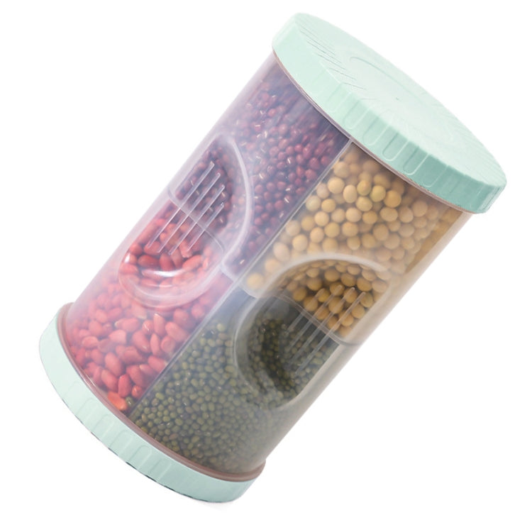 2 PCS 4 in 1 Kitchen Cylindrical Sealed Plastic Food Storage Box Multigrain and Dried Fruit Storage Tank