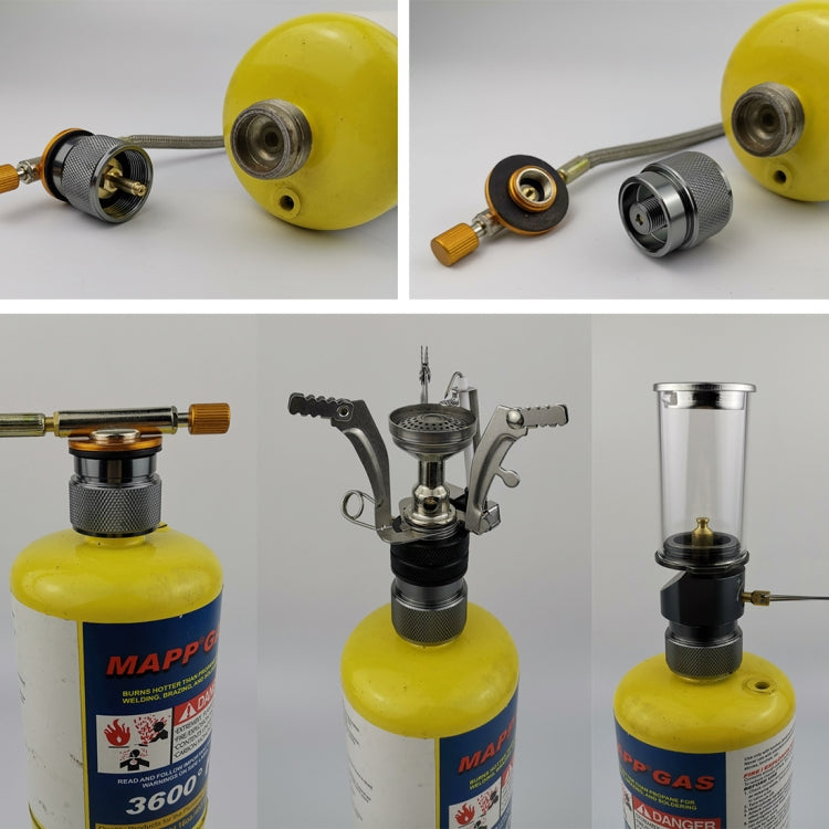 2 PCS Camping Propane Gas Tank Adapter Outdoor Stove Converter Outdoor Stove Connector Accessories US Standard Interface