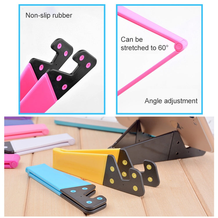 20 PCS V-shaped Portable Mobile Phone Tablet Universal Stand Lazy Desktop Stand, Random Color Delivery