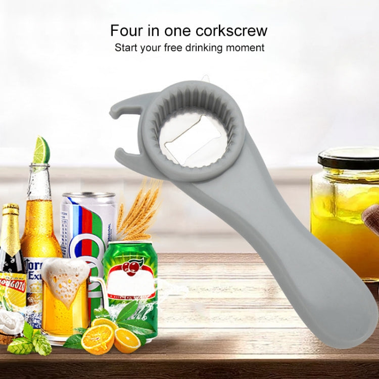 10 PCS 4 in 1 Multifunctional Bottle Opener Stainless Steel Beer Can Opener Random Colour Delivery