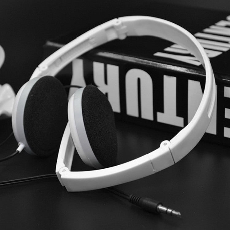 3.5mm Plug Head-mounted Heavy Bass Mobile Computer Universal Gaming Headset(White)
