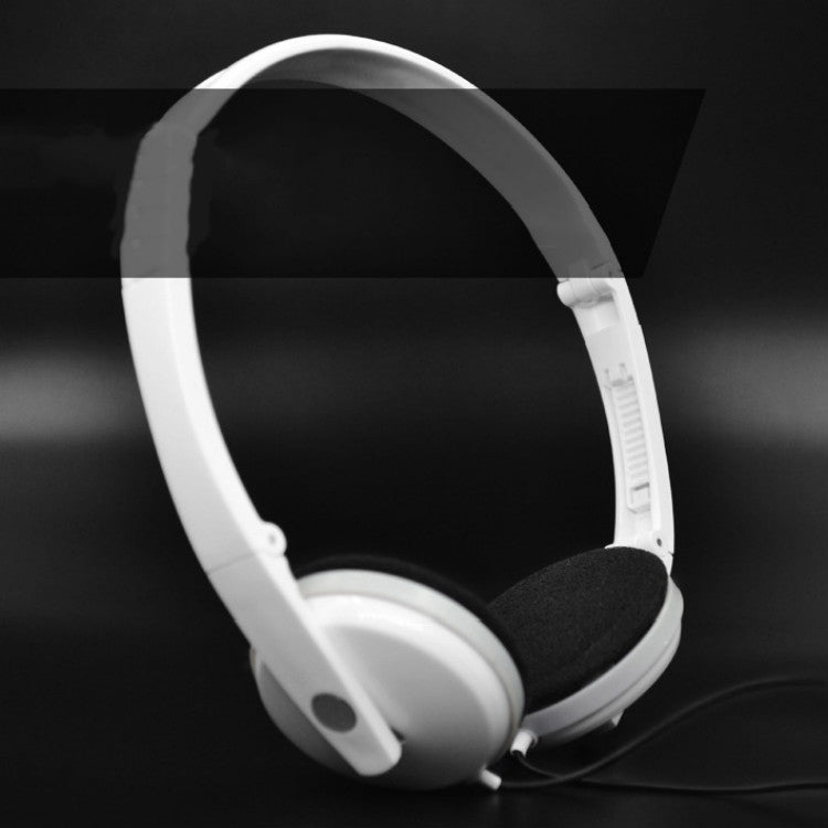 3.5mm Plug Head-mounted Heavy Bass Mobile Computer Universal Gaming Headset(White)