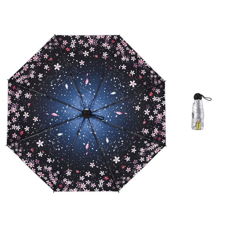 Anti-ultraviolet Sunshade Sun Umbrella Compact and Portable Titanium Silver Plastic Sun Umbrella