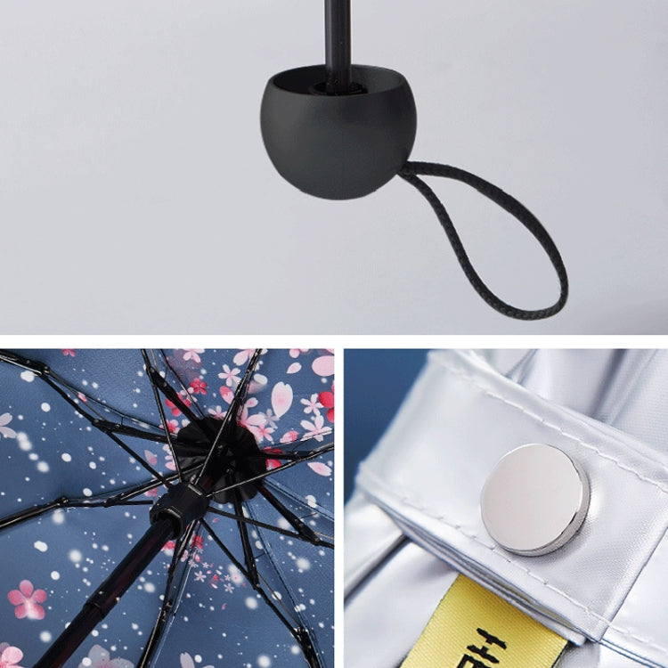 Anti-ultraviolet Sunshade Sun Umbrella Compact and Portable Titanium Silver Plastic Sun Umbrella