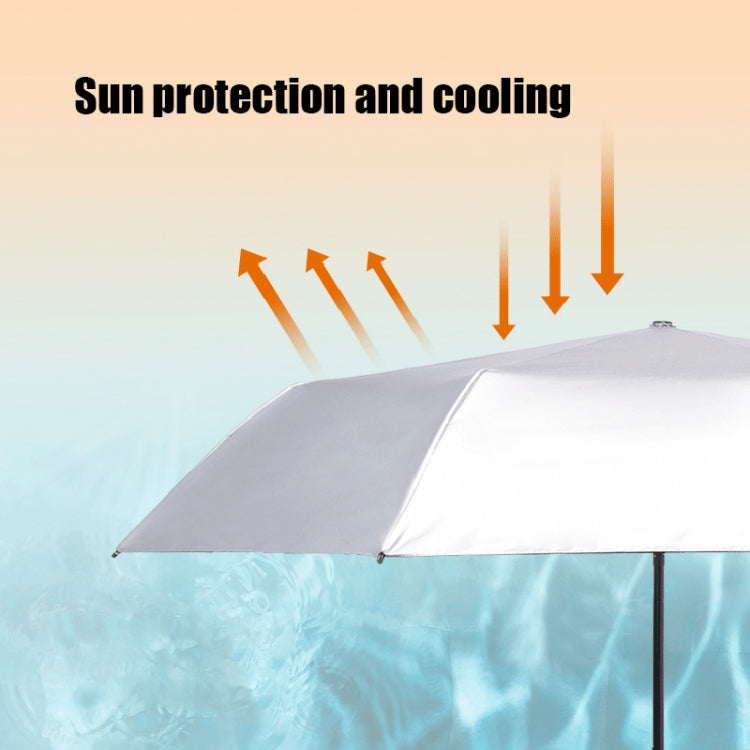 Anti-ultraviolet Sunshade Sun Umbrella Compact and Portable Titanium Silver Plastic Sun Umbrella