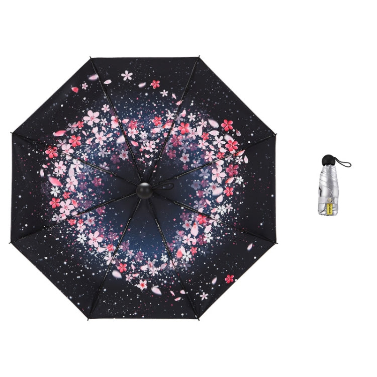 Anti-ultraviolet Sunshade Sun Umbrella Compact and Portable Titanium Silver Plastic Sun Umbrella