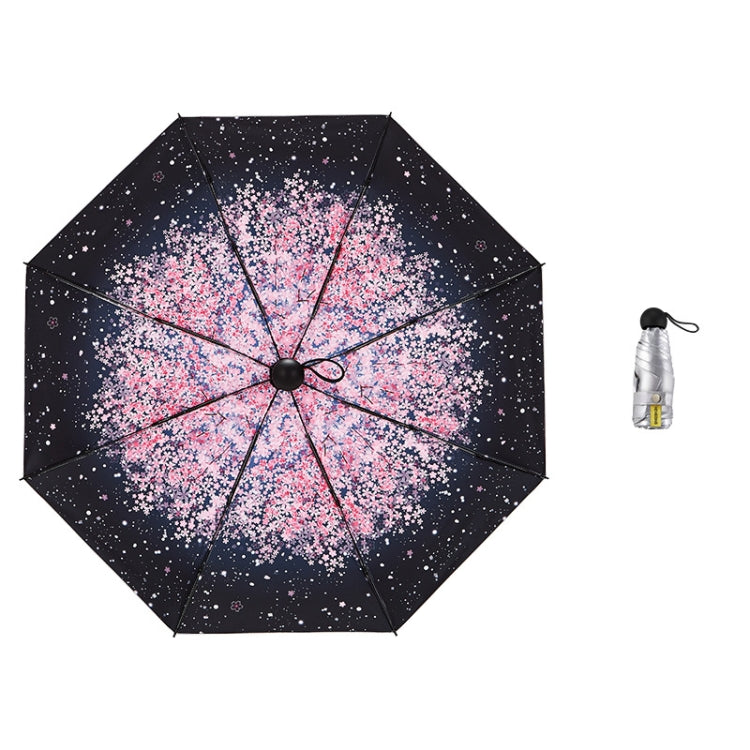 Anti-ultraviolet Sunshade Sun Umbrella Compact and Portable Titanium Silver Plastic Sun Umbrella