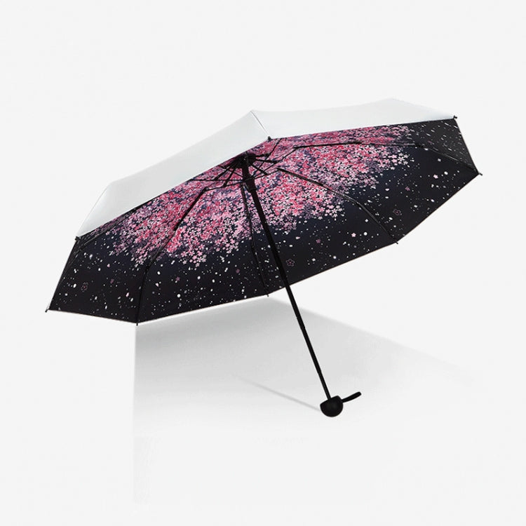Anti-ultraviolet Sunshade Sun Umbrella Compact and Portable Titanium Silver Plastic Sun Umbrella