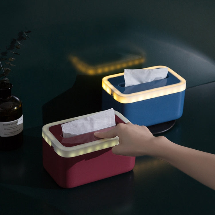 Household Waterproof Removable Tissue Box with Night Light