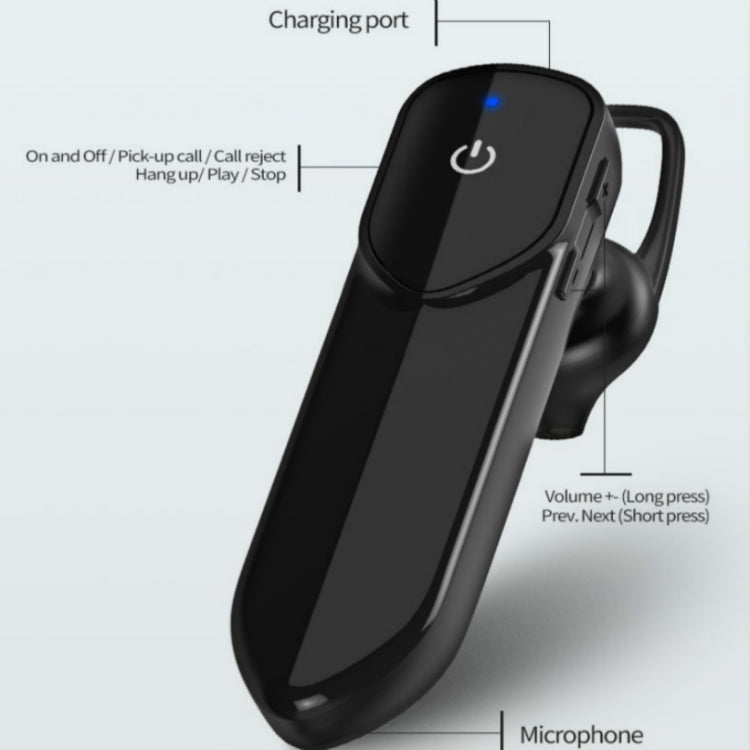 V19 Bluetooth Headset Single-ear Business Stereo Wireless Version 5.0