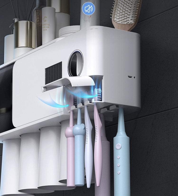 Smart Wall-mounted Perforation-free Ultraviolet Toothbrush Sterilizer