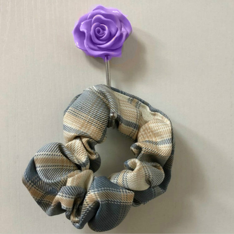 6 PCS Bathroom Non-perforated Rose Hook Non-marking Resin Adhesive Hook