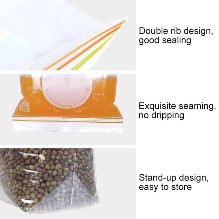 4 Sets Sealed Bag Fresh Food Packaging Bag Household Thickened Refrigerator Storage Plastic Bag, Size: Large (15 Pieces / Set)