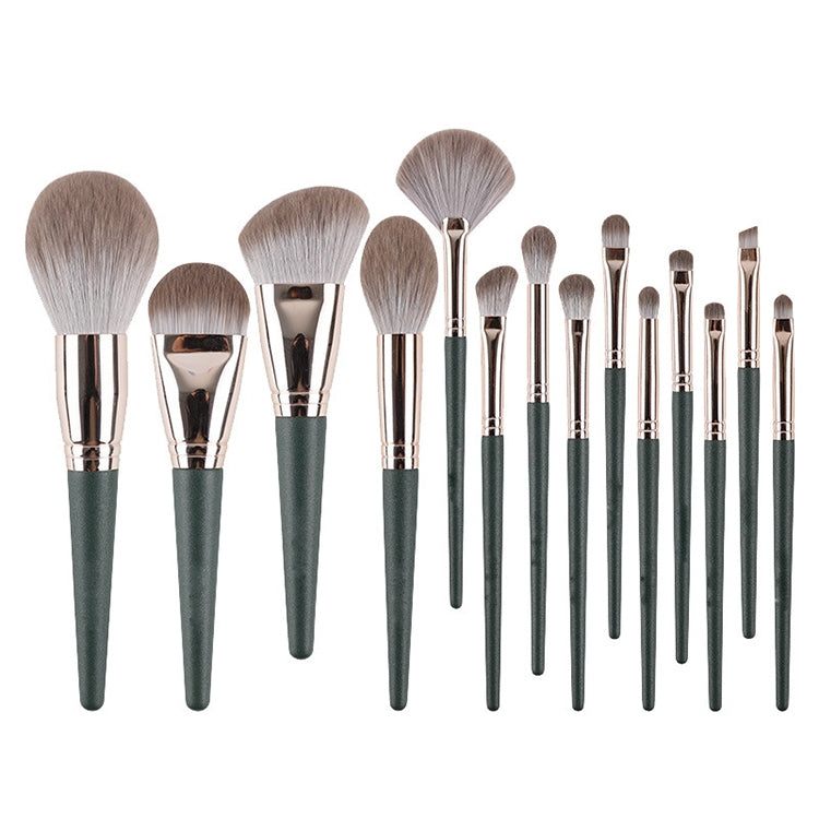 14 in 1 Super Soft Makeup Brush Set Beginner Beauty Tool, Exterior color: 14 Makeup Brushes + Silver Tube