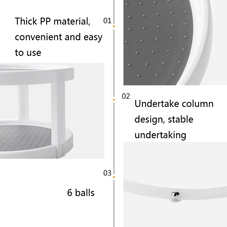 2 PCS Kitchen Condiments Multi-function Rotating Type Shelf, Size:Large