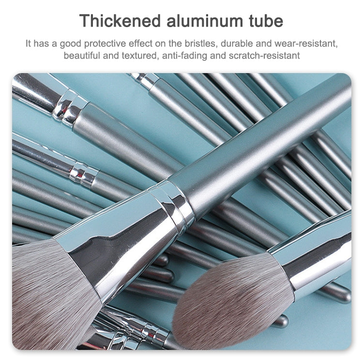14 in 1  Makeup Brush Set Beauty Tool Brush for Beginners, Exterior color: 14 Makeup Brushes + Silver Bag