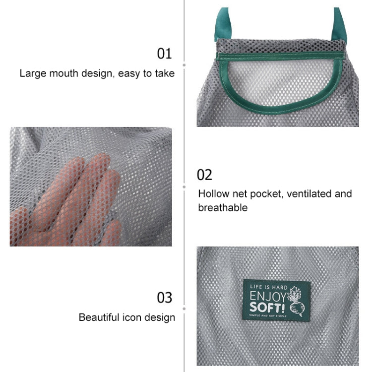 5 PCS Kitchen Vegetable Storage Mesh Bag Household Multi-purpose Wall Hanging Bag Onion Garlic Storage Bag
