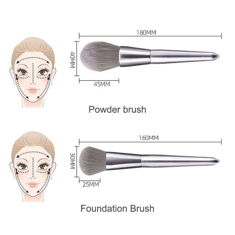 10 in 1 Makeup Brush Set Beauty Tool Brush for Beginners, Specification:10 Makeup Brushes+ Zipper Bag