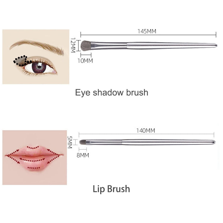 10 in 1 Makeup Brush Set Beauty Tool Brush for Beginners, Specification:10 Makeup Brushes+ Zipper Bag