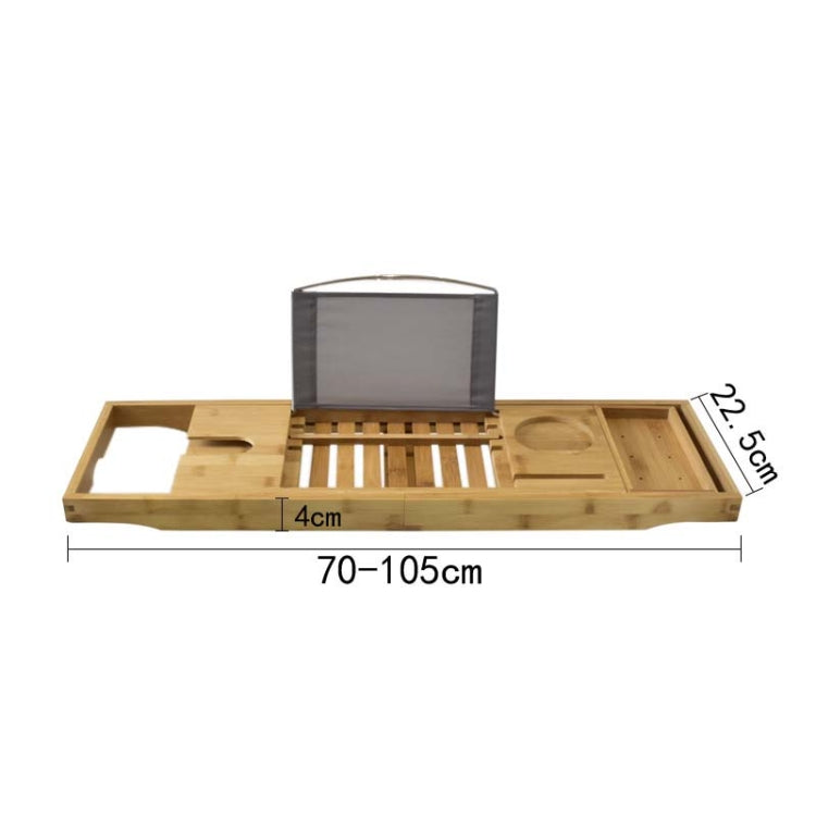 Bamboo Bathtub Rack Telescopic Multifunctional Toilet Rack Bathroom Soaking Rack, Style:Middle-strip