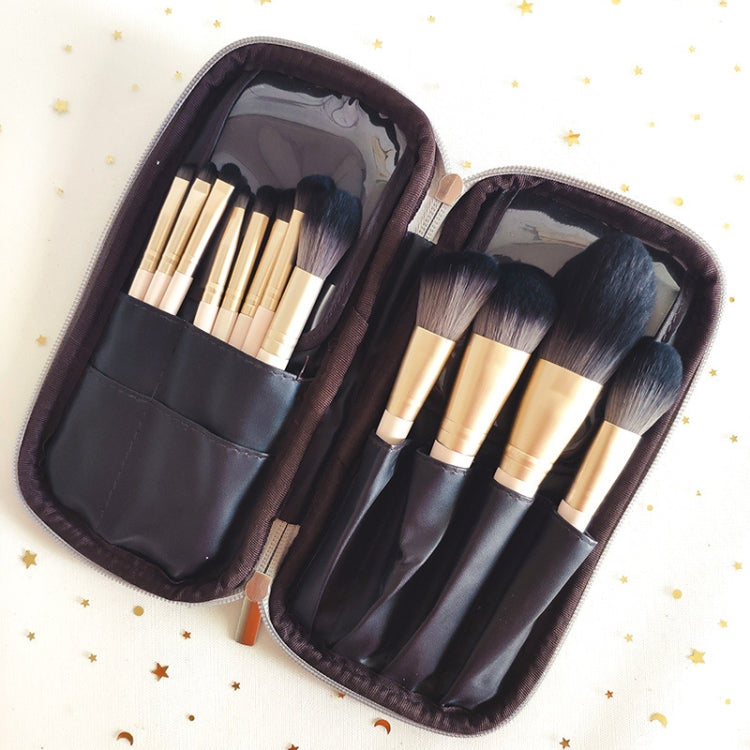 12 in 1 Makeup Brush Set Beauty Tool Brush for Beginners, Exterior color: 12 Makeup Brushes + Zipper Bag