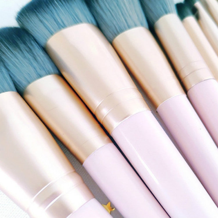12 in 1 Makeup Brush Set Beauty Tool Brush for Beginners, Exterior color: 12 Makeup Brushes + Zipper Bag