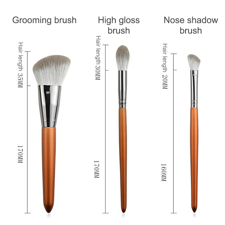 12 in 1 Soft Quick-drying Makeup Brush Set for Beginner, Exterior color: 12 Makeup Brushes + Red Bag