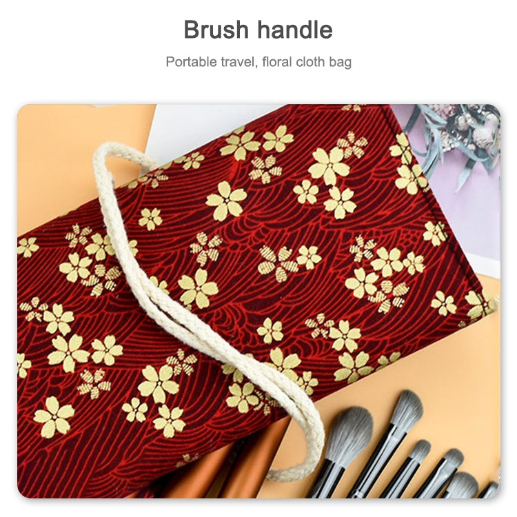 12 in 1 Soft Quick-drying Makeup Brush Set for Beginner, Exterior color: 12 Makeup Brushes + Red Bag