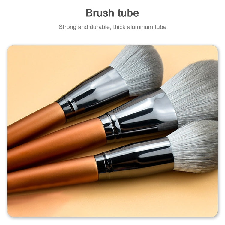 12 in 1 Soft Quick-drying Makeup Brush Set for Beginner, Exterior color: 12 Makeup Brushes + Golden Tube