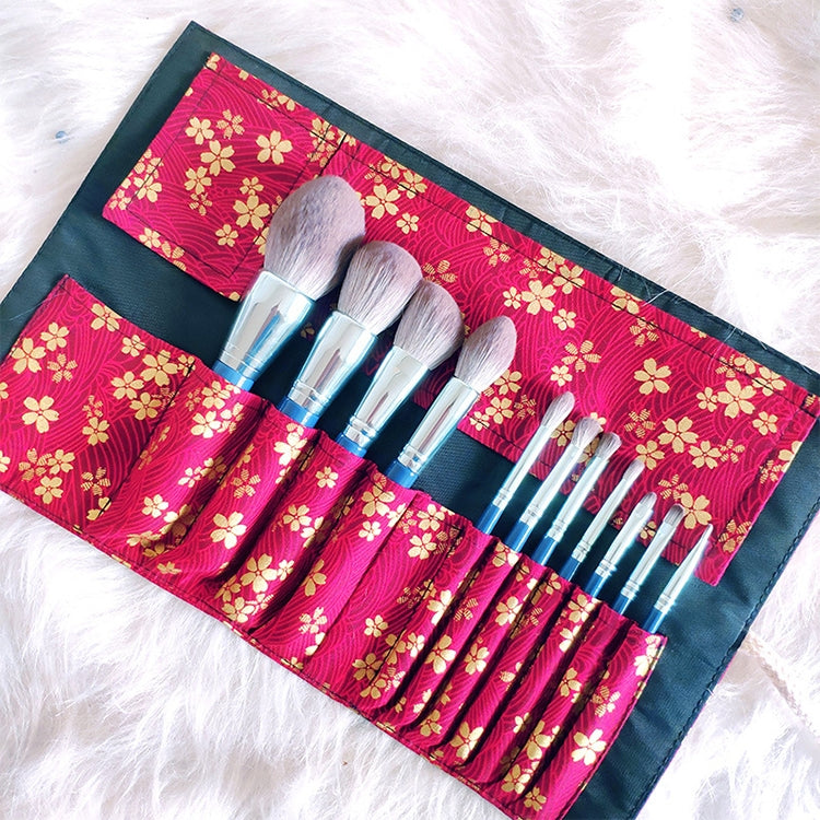 11 in 1 Makeup Brush Set Beauty Tool Brush for Beginners, Exterior color: 11 Makeup Brushes+Red Bag