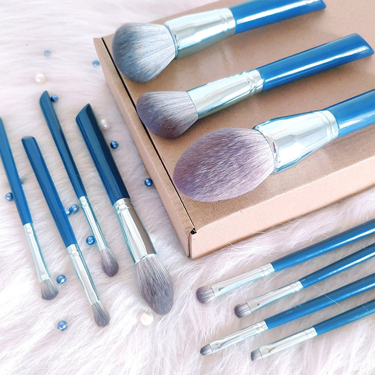 11 in 1 Makeup Brush Set Beauty Tool Brush for Beginners, Exterior color: 11 Makeup Brushes + Gray Bag