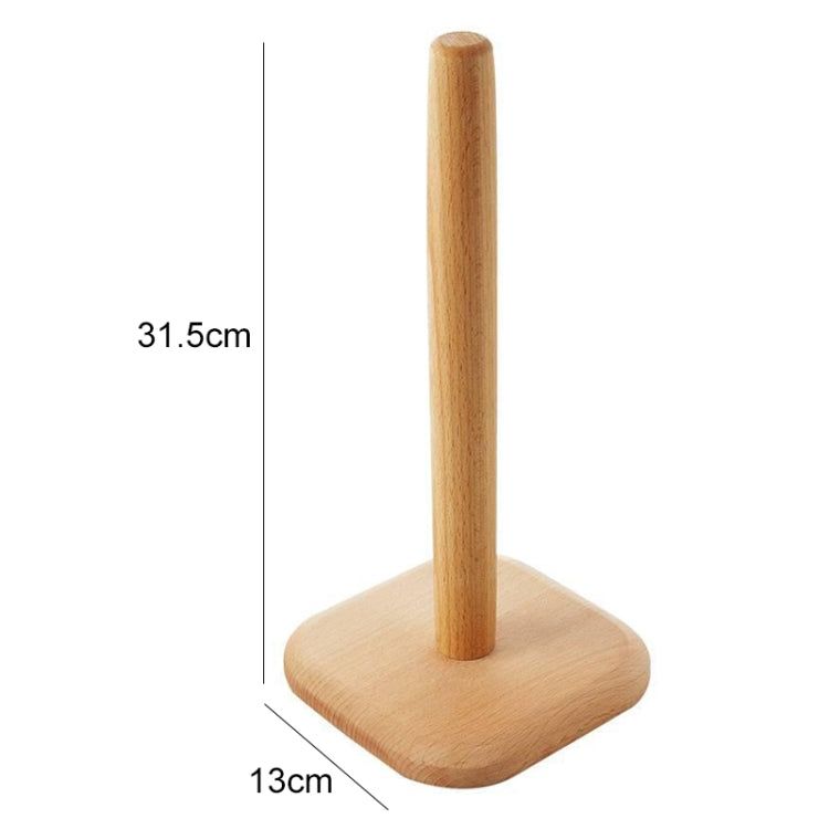 2 PCS Household Solid Wood Paper Roll Holder Kitchen Extended Vertical Absorbent Paper Rack