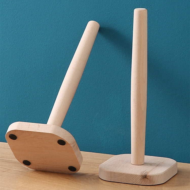 2 PCS Household Solid Wood Paper Roll Holder Kitchen Extended Vertical Absorbent Paper Rack