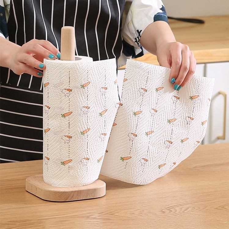 2 PCS Household Solid Wood Paper Roll Holder Kitchen Extended Vertical Absorbent Paper Rack