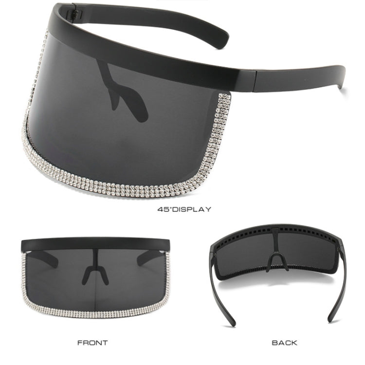 Diamond Anti-peeping Sun Mirror Integrated Anti-foam Sunscreen Mask Glasses