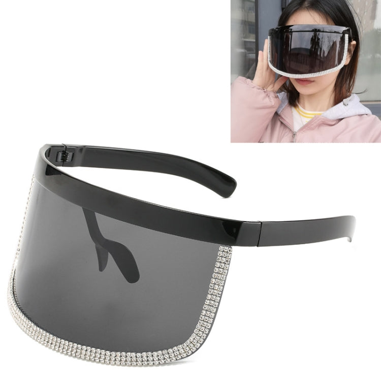 Diamond Anti-peeping Sun Mirror Integrated Anti-foam Sunscreen Mask Glasses