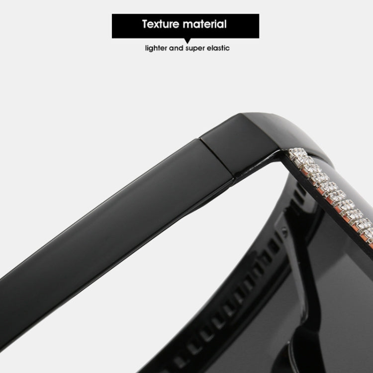Diamond Anti-peeping Sun Mirror Integrated Anti-foam Sunscreen Mask Glasses