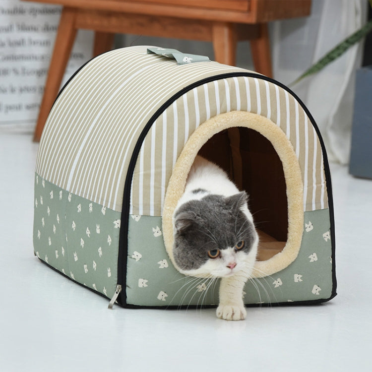 Dog Kennel Removable & Washable Pet Bed Autumn Winter Pet Supplies, Specification: S