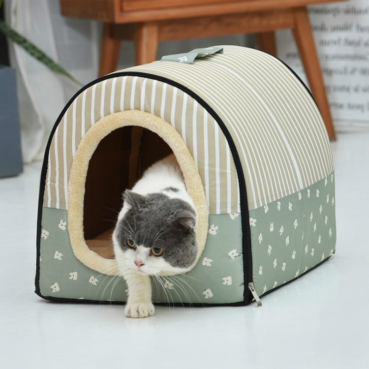Dog Kennel Removable & Washable Pet Bed Autumn Winter Pet Supplies, Specification: S