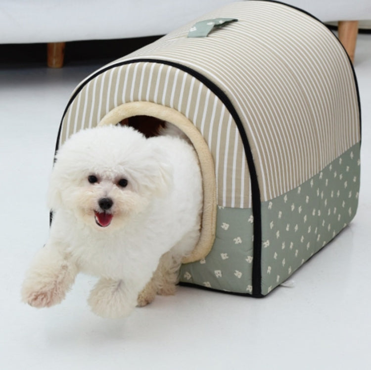 Dog Kennel Removable & Washable Pet Bed Autumn Winter Pet Supplies, Specification: S